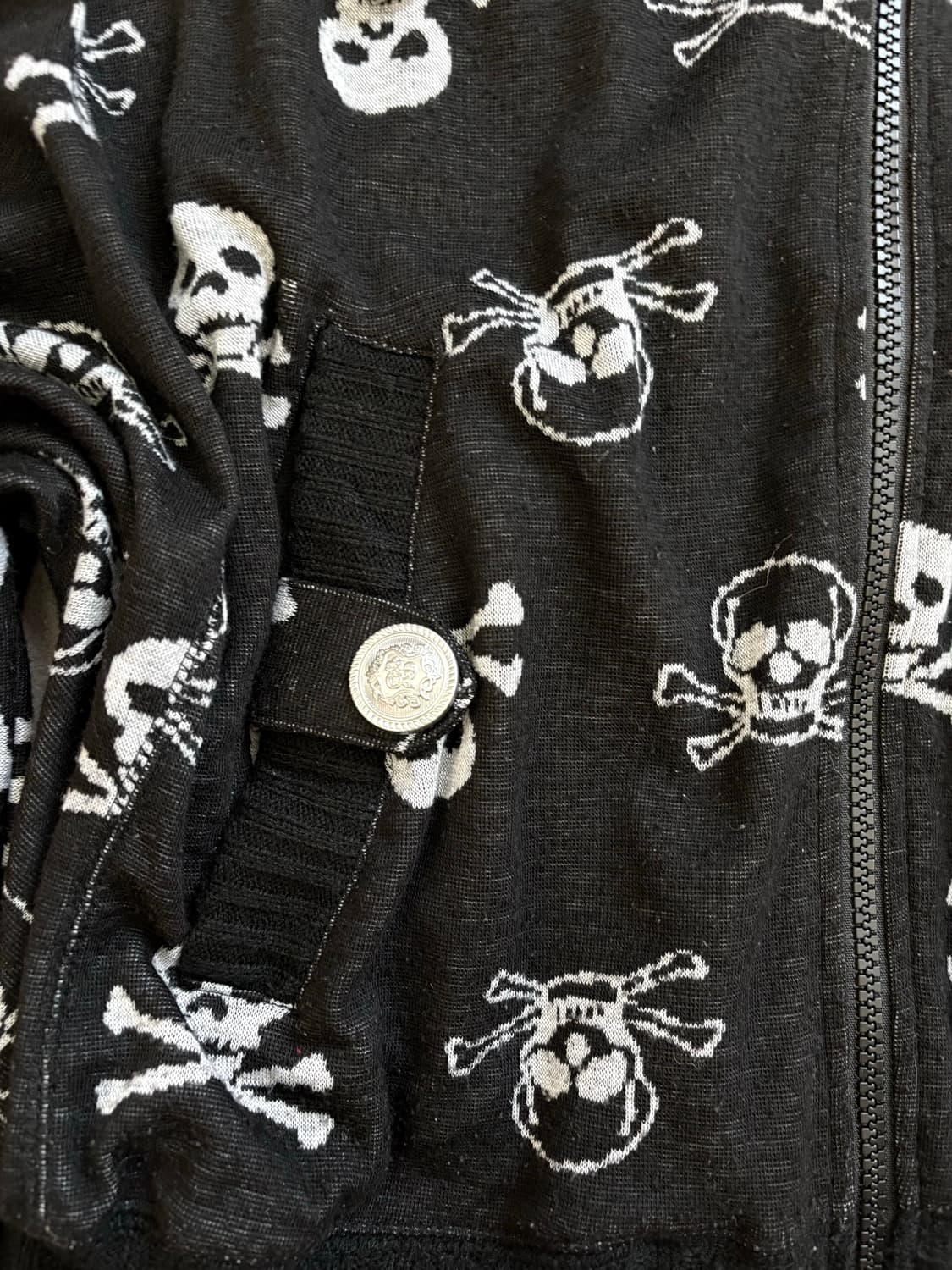 스컬 오버핏 후드집업 상품이미지3