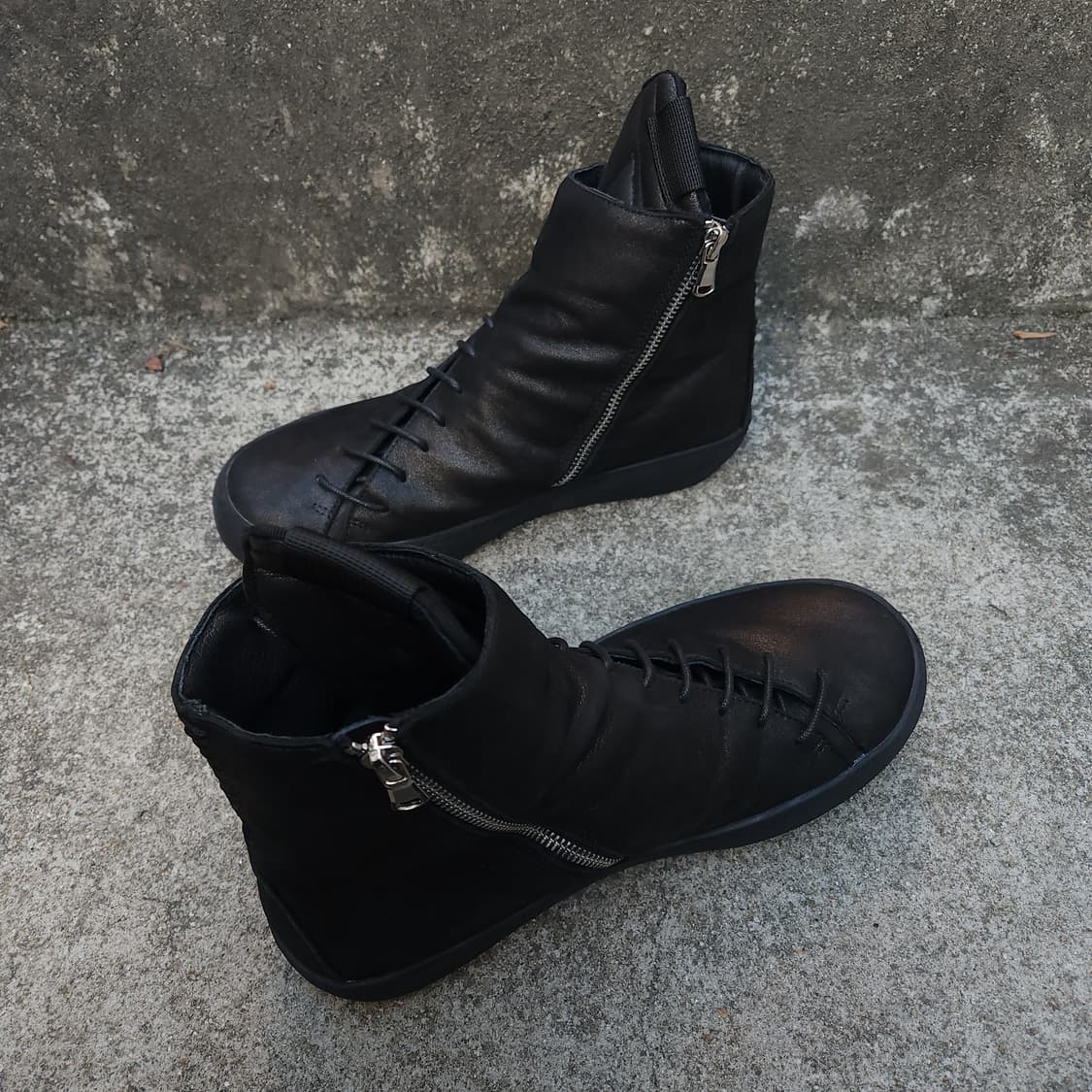 [260] Avant garde 블랙 레더 부츠 상품이미지4