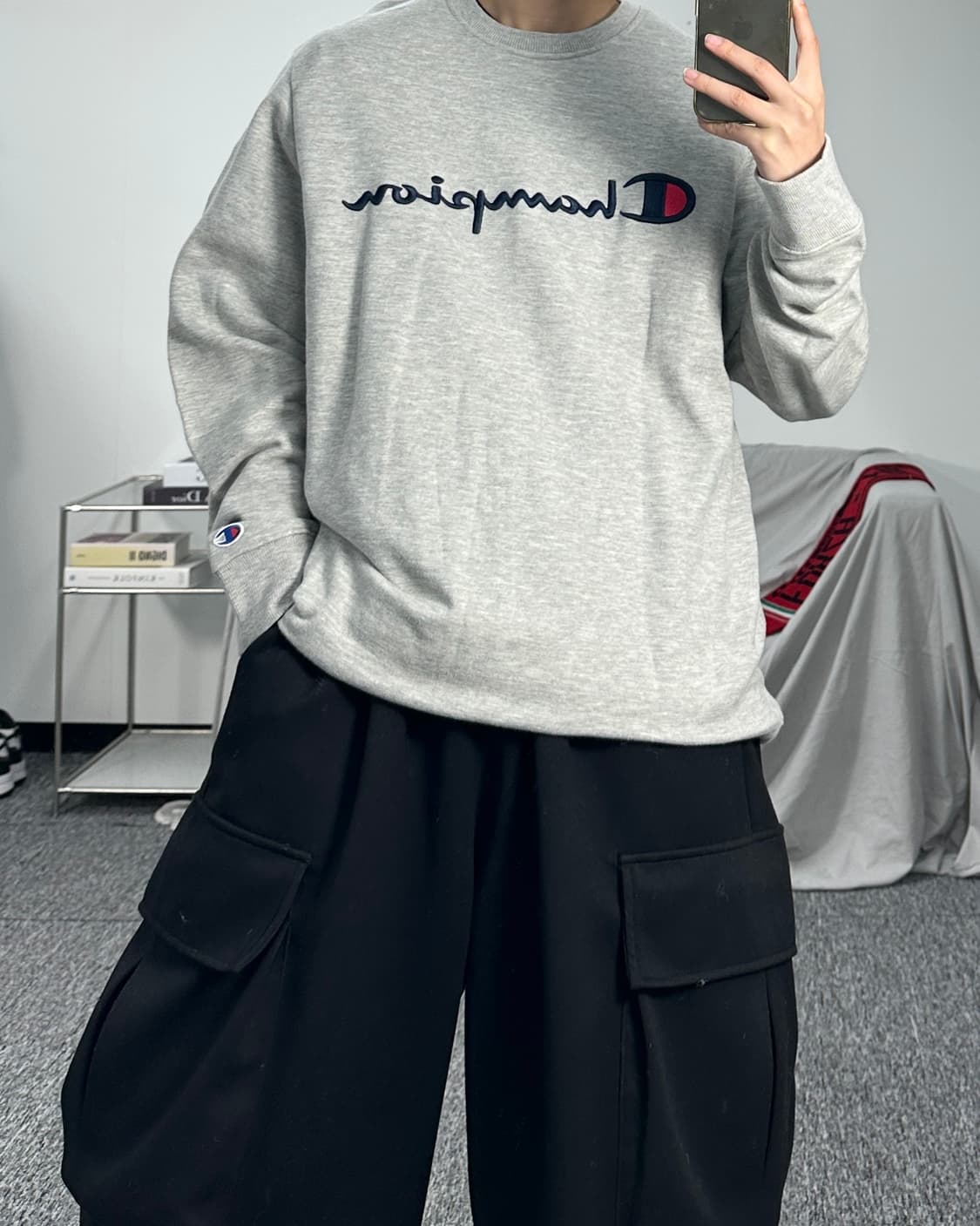 챔피온 빅로고 베이직 맨투맨 XL 상품이미지3