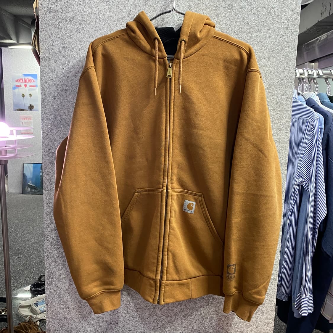 칼하트 패치로고 헤비웨이트 브라운 후드집업 B3973 상품이미지2