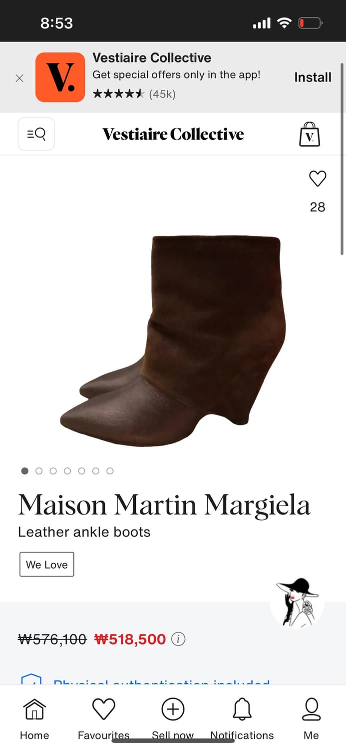 마틴 마르지엘라 슬라우치드 웨지 부츠 상품이미지6