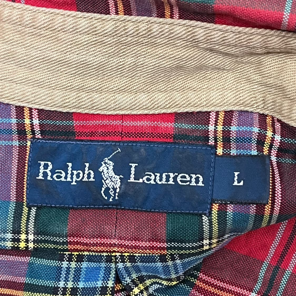 [정품/L] 폴로 랄프로렌 레드 체크 셔츠 b16 상품이미지5