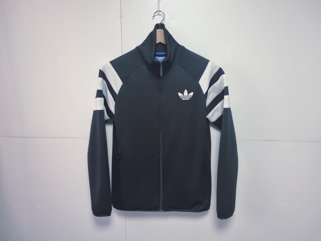 남성 레어 아디다스 불꽃 트레포일 검정 블랙 트랙탑 져지 저지 트레이닝복 상품이미지4