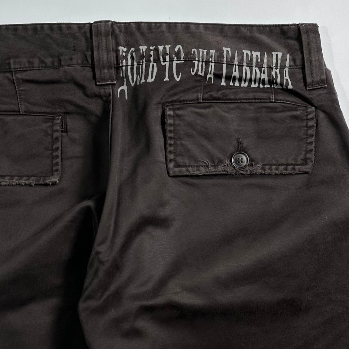 돌체 앤 가바나 다크브라운 디테일 코튼 팬츠  상품이미지6