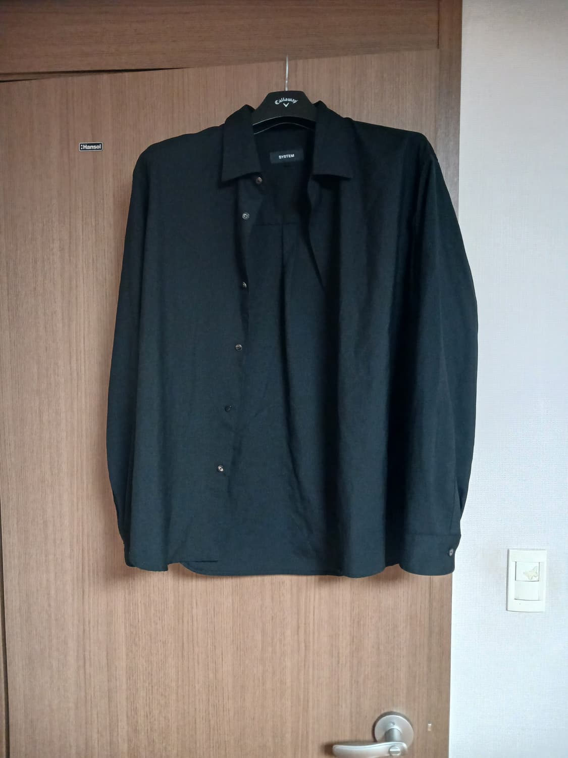 시스템옴므 남성 블랙 울 셔츠105  상품이미지2