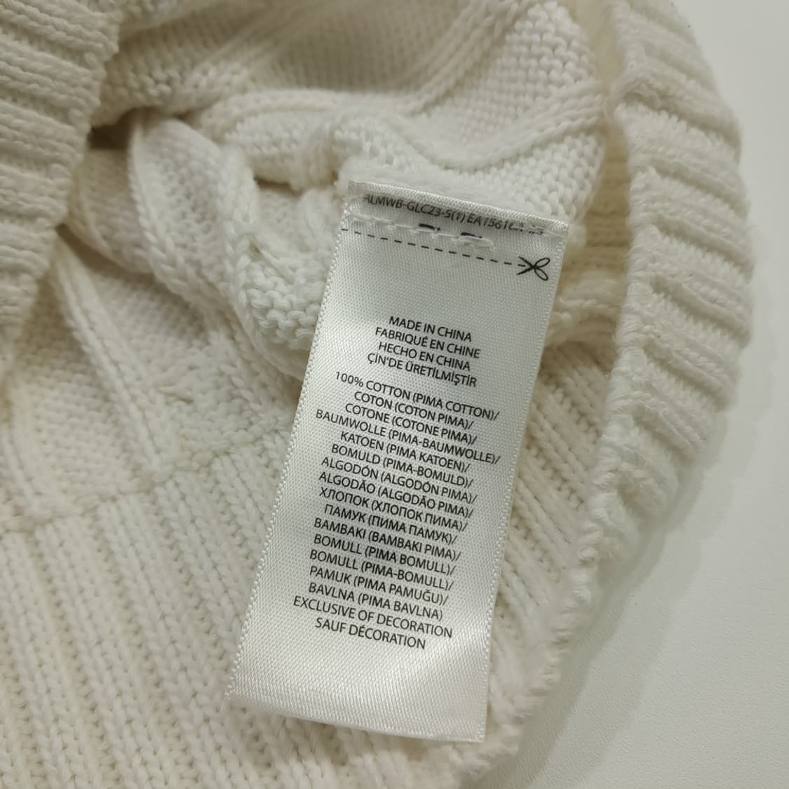 CN747W S 폴로 랄프로렌 화이트 라운드 케이블 긴팔 니트 스웨터 상품이미지6