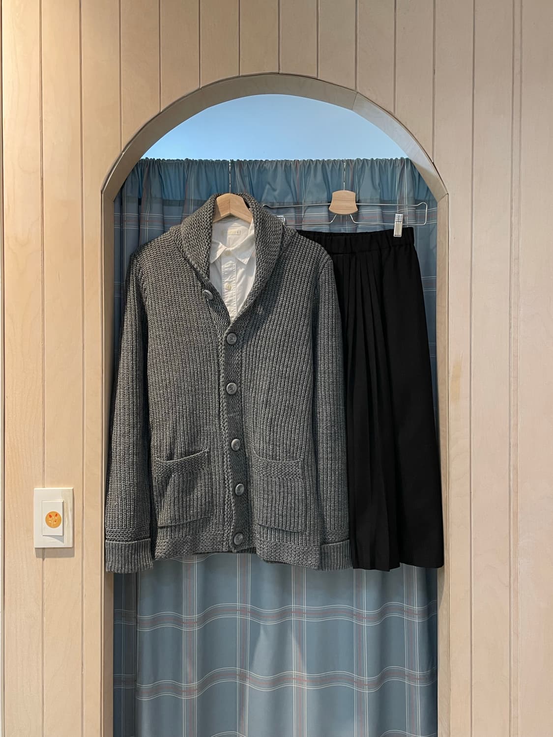 일본빈티지 숄카라가디건 상품이미지1