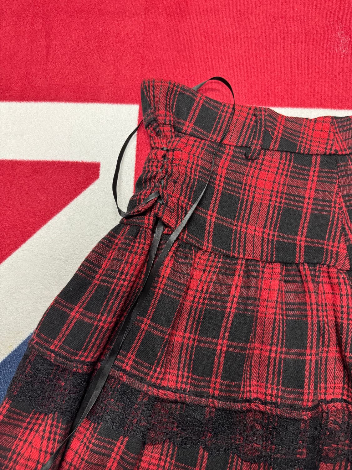 펑크 코르셋 체크스커트 상품이미지2