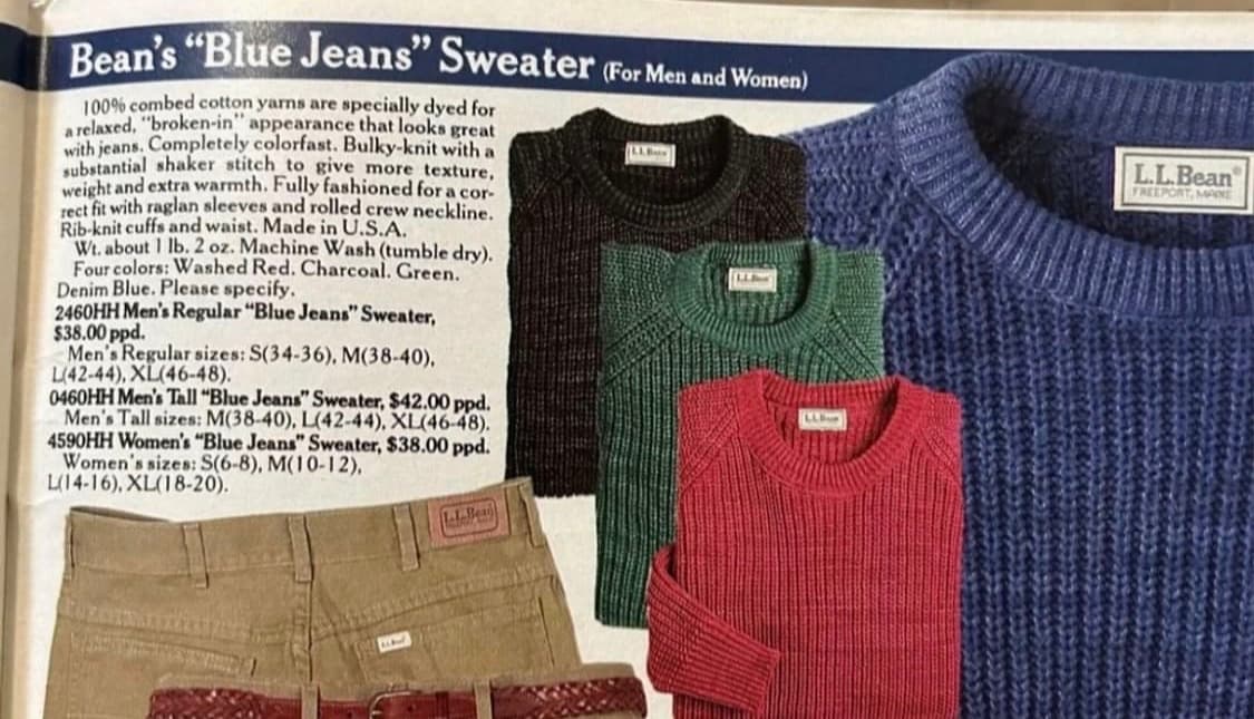 80s 90s 엘엘빈 블루진 스웨터  상품이미지3