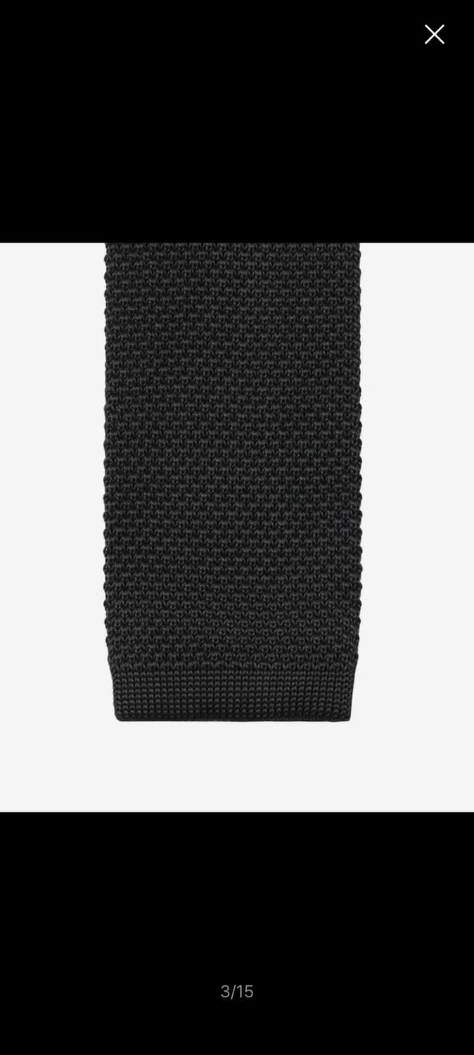 [실착1~2회미만] 무신사스탠다드 - 솔리드 니트 타이 [블랙 - FRE 상품이미지9