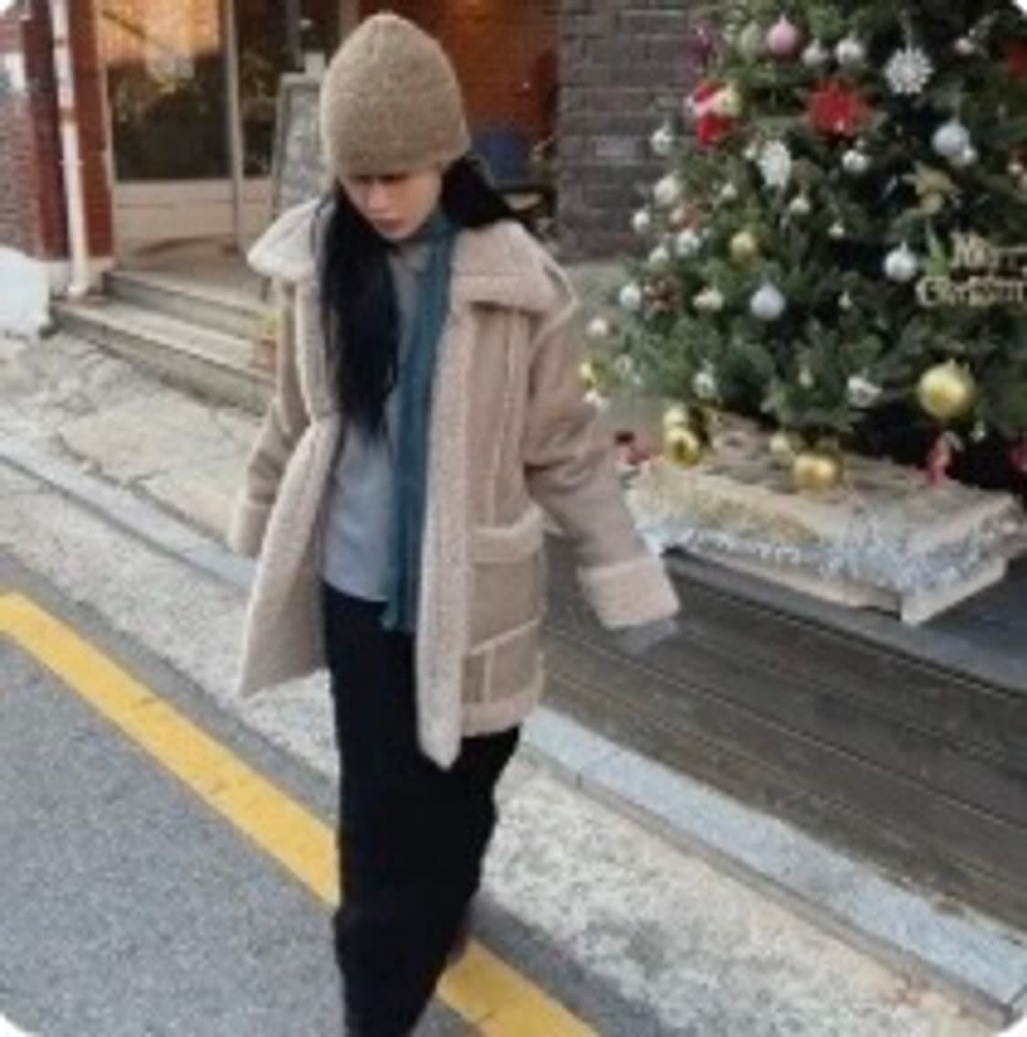 퍼 무스탕 코트 상품이미지1