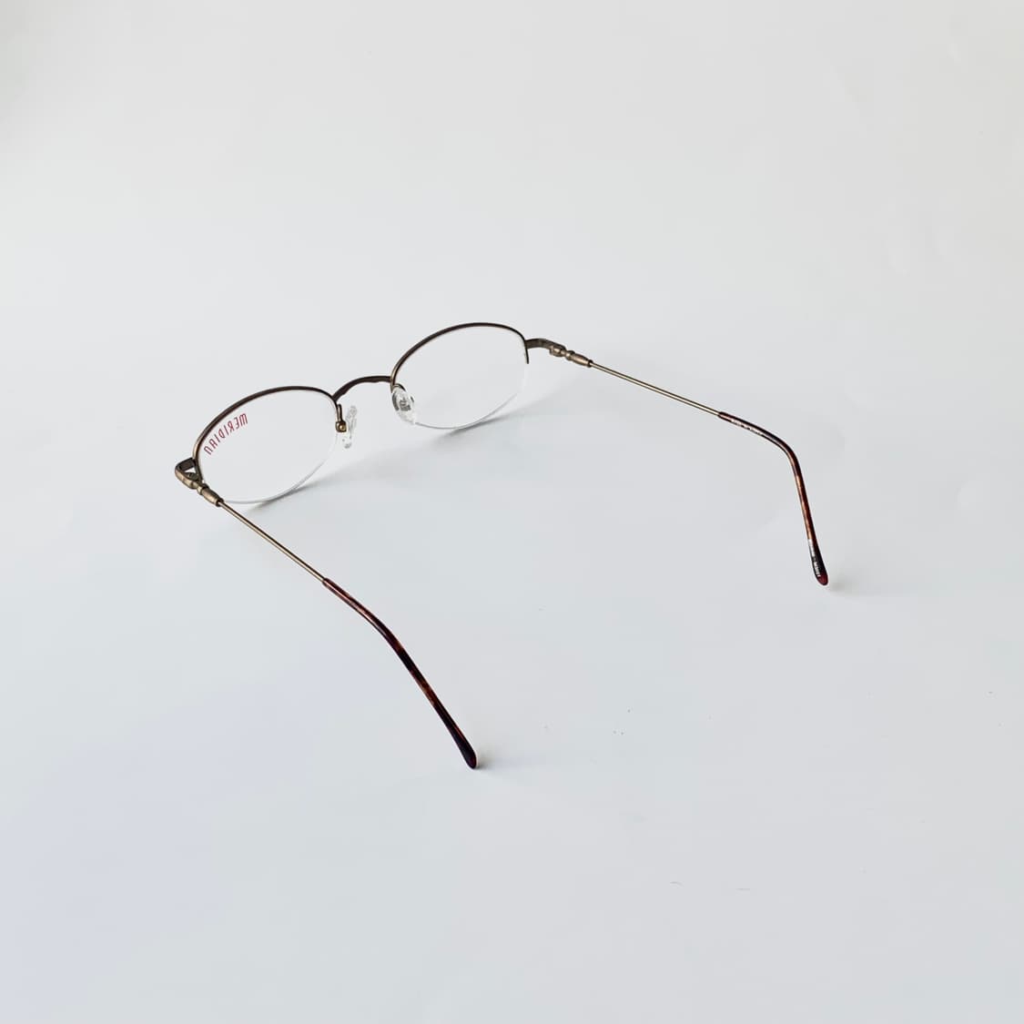 2550 데드스탁 픽키 엔틱브론즈 오벌 반무테 빈티지안경 상품이미지5