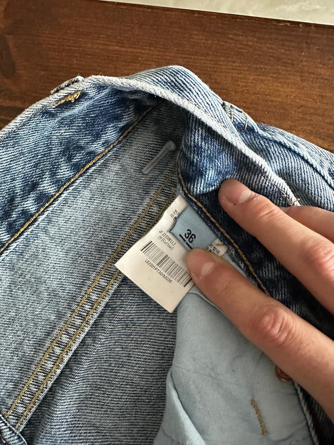 Lee 연청 데님 팬츠 36 상품이미지6