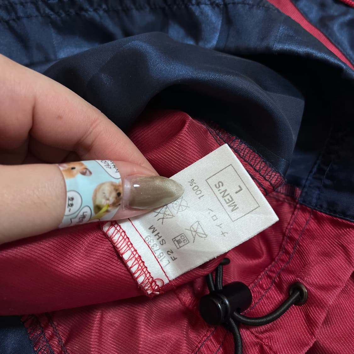 [정품] 나이키 네이비 스트라이프 스우시 블록코어 긴팔티 [ L ] 상품이미지4