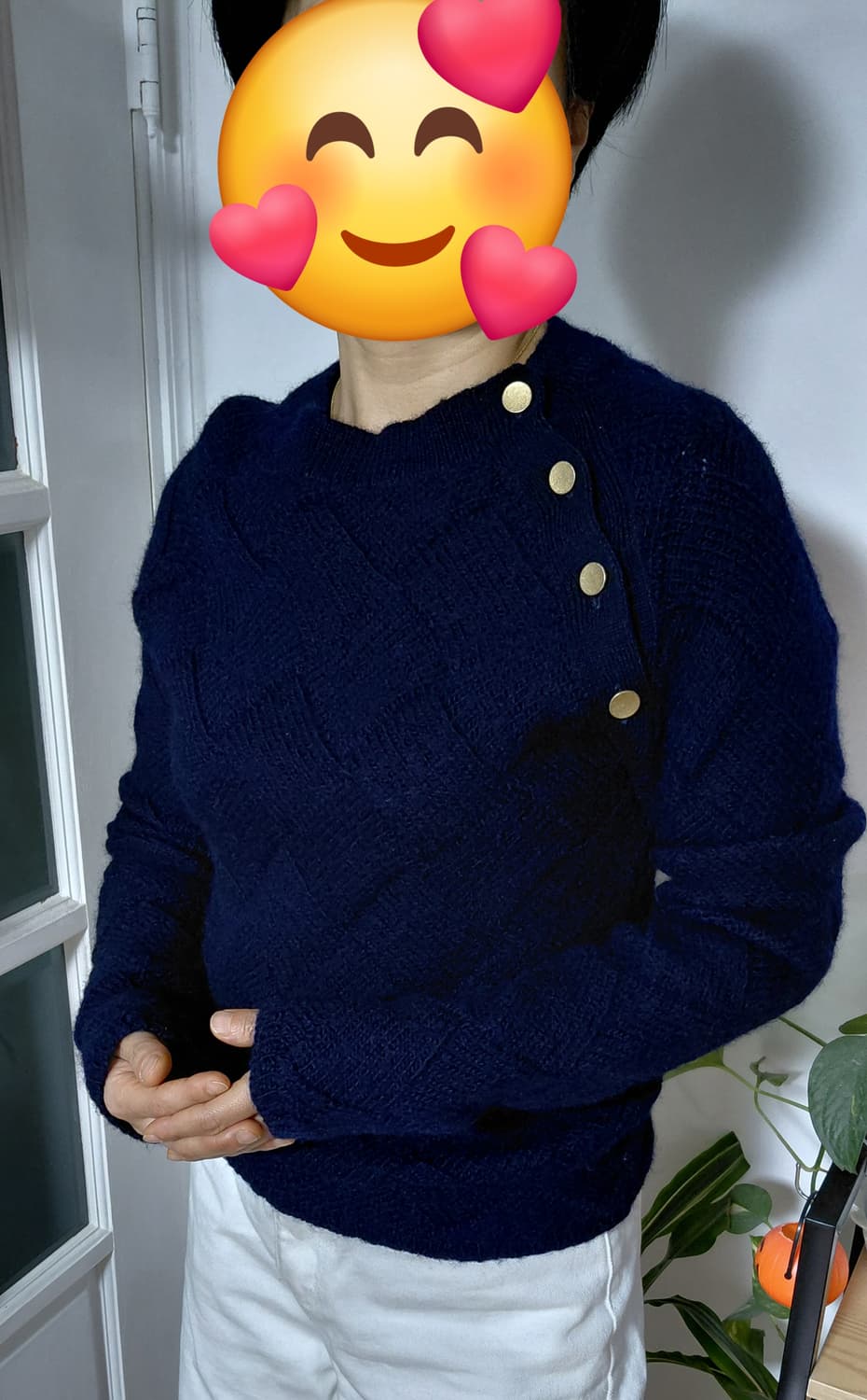 TOMORROWLAND 투모로우랜드 네이비 버튼 니트 M (무료배송) 상품이미지2