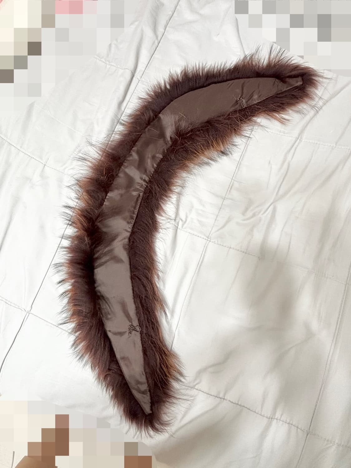 천연 라쿤퍼 목도리/카라/상태최상/고리여밈 상품이미지5