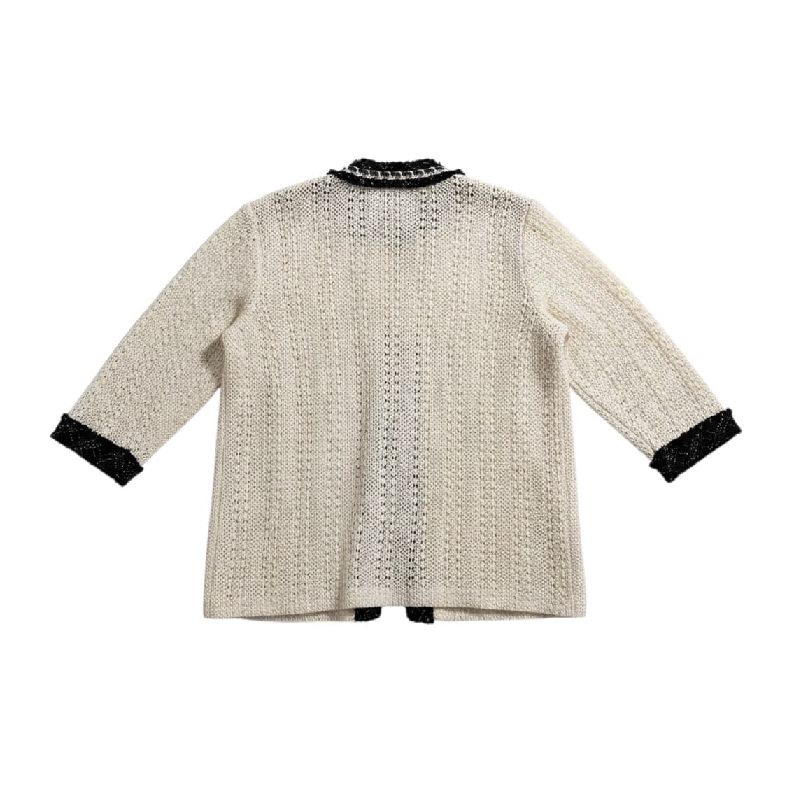 lenic&collection 아이보리 블랙 트위드 가디건 상품이미지2