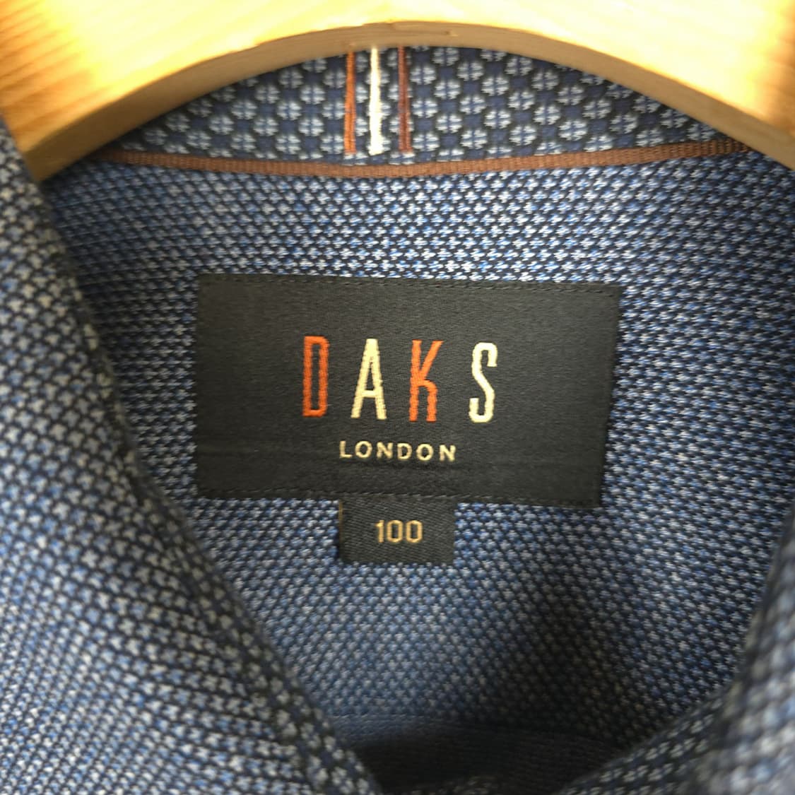 남성용 닥스 DAKS London 네이비 패턴 긴팔 셔츠 100 상품이미지6