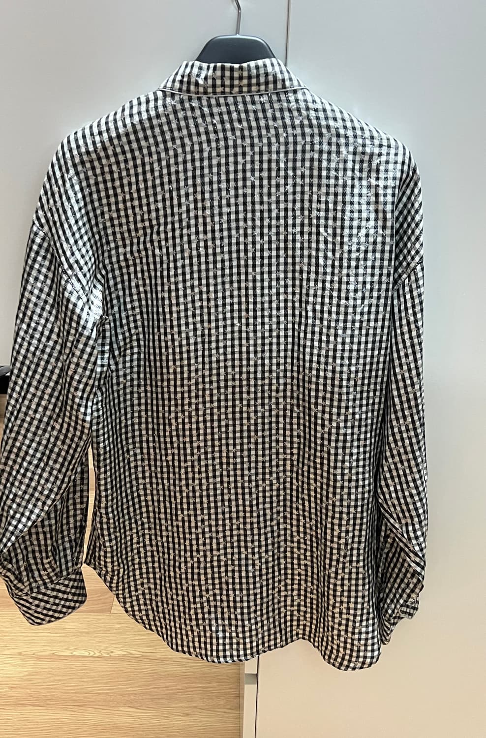 인견 메탈사 별 패턴 블라우스 상품이미지5