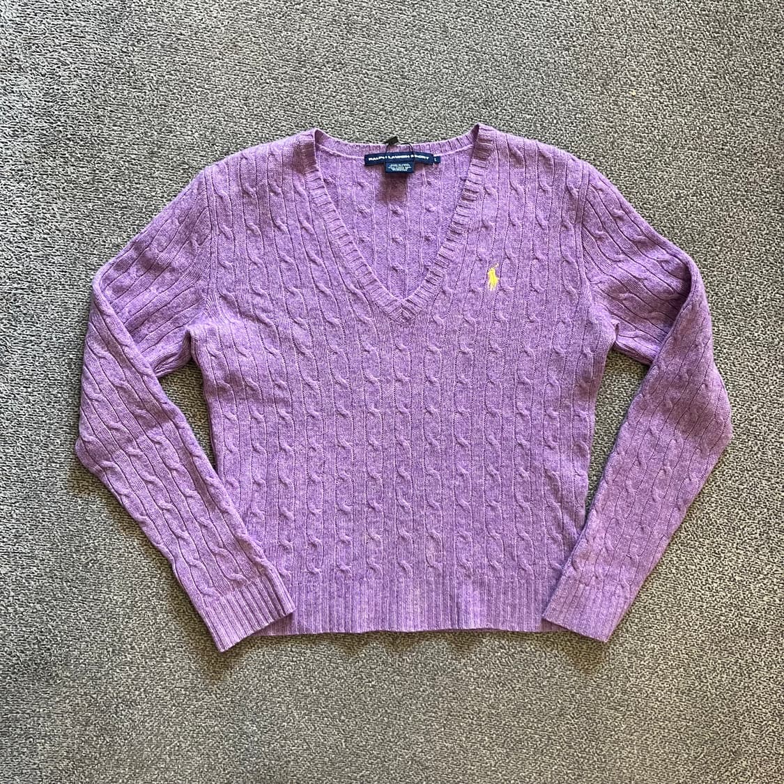 94 폴로 꽈배기 브이넥 니트 상품이미지2