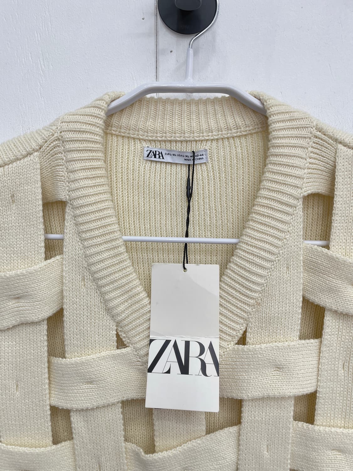 ZARA 바스켓 위브 V넥 니트 베스트 상품이미지6