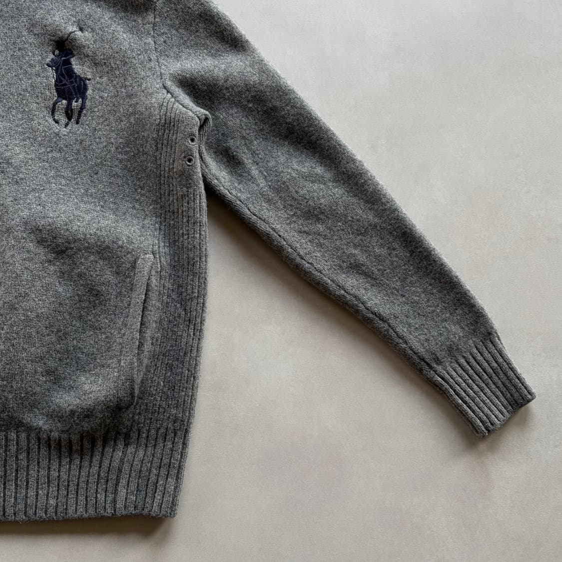 [L]폴로 랄프로렌 빅포니 투웨이 램스울 니트 집업 상품이미지6