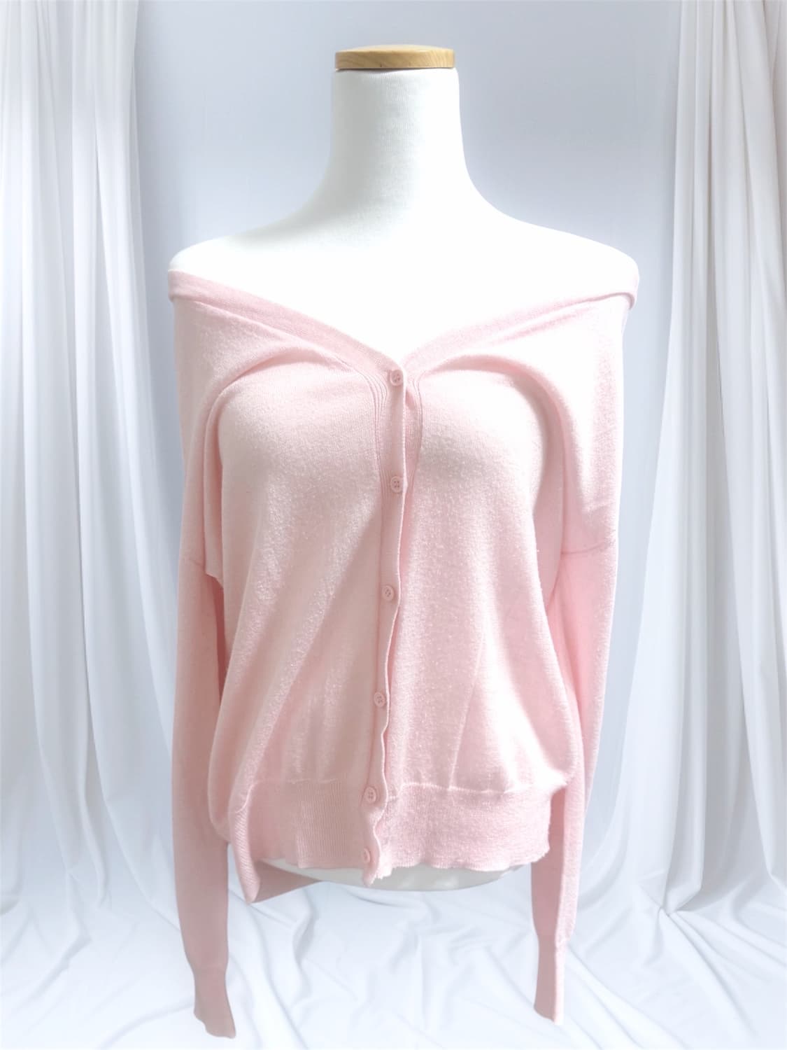빈티지 딸기우유색 가디건 상품이미지1