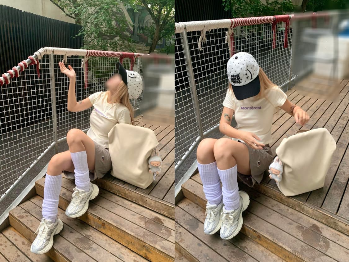 화이트 네이비 스마일 스타 더뮤지엄비지터 모자 볼캡  상품이미지3