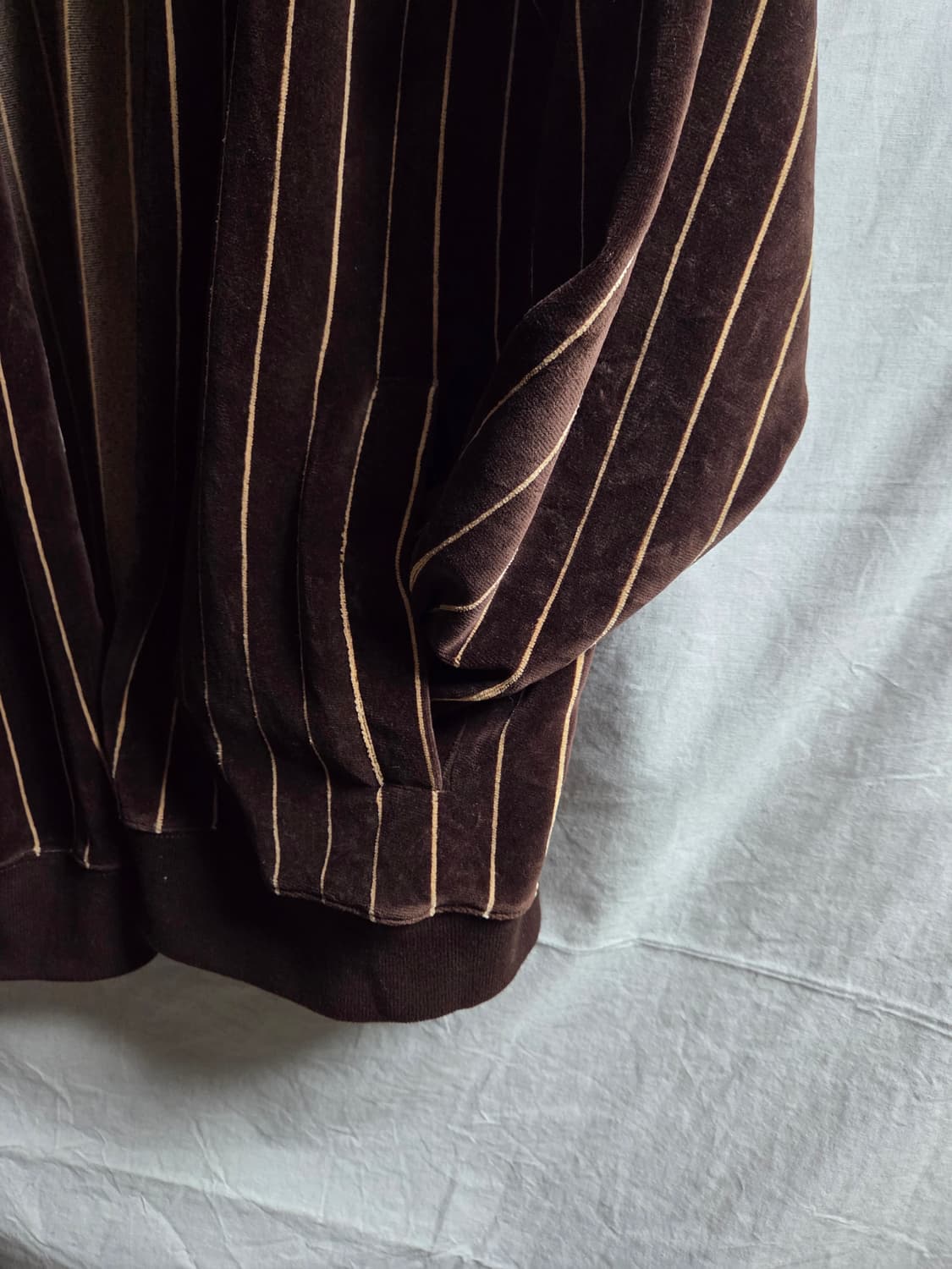 90s 올드 스투시 재팬 벨루어 후드 집업 자켓 M 상품이미지9