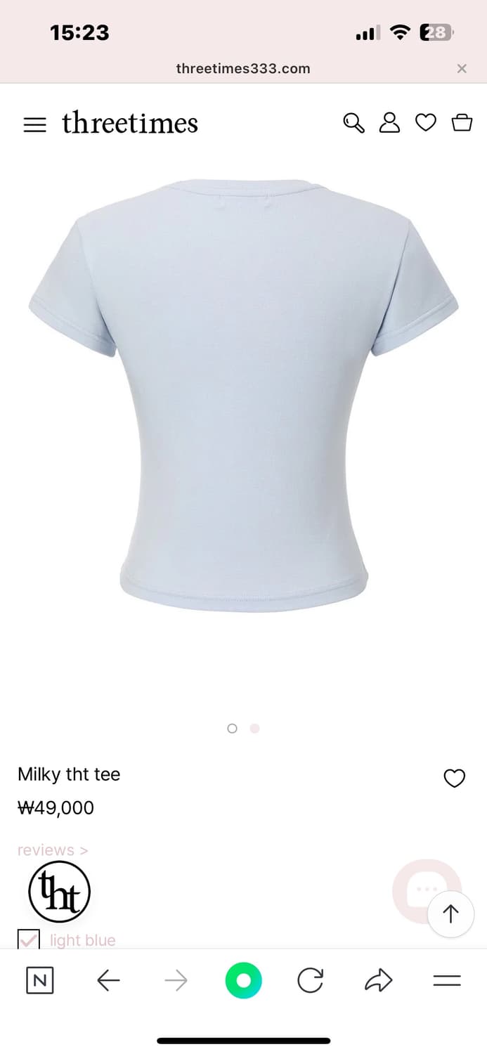 [M] 쓰리타임즈 Milky tht tee 상품이미지2