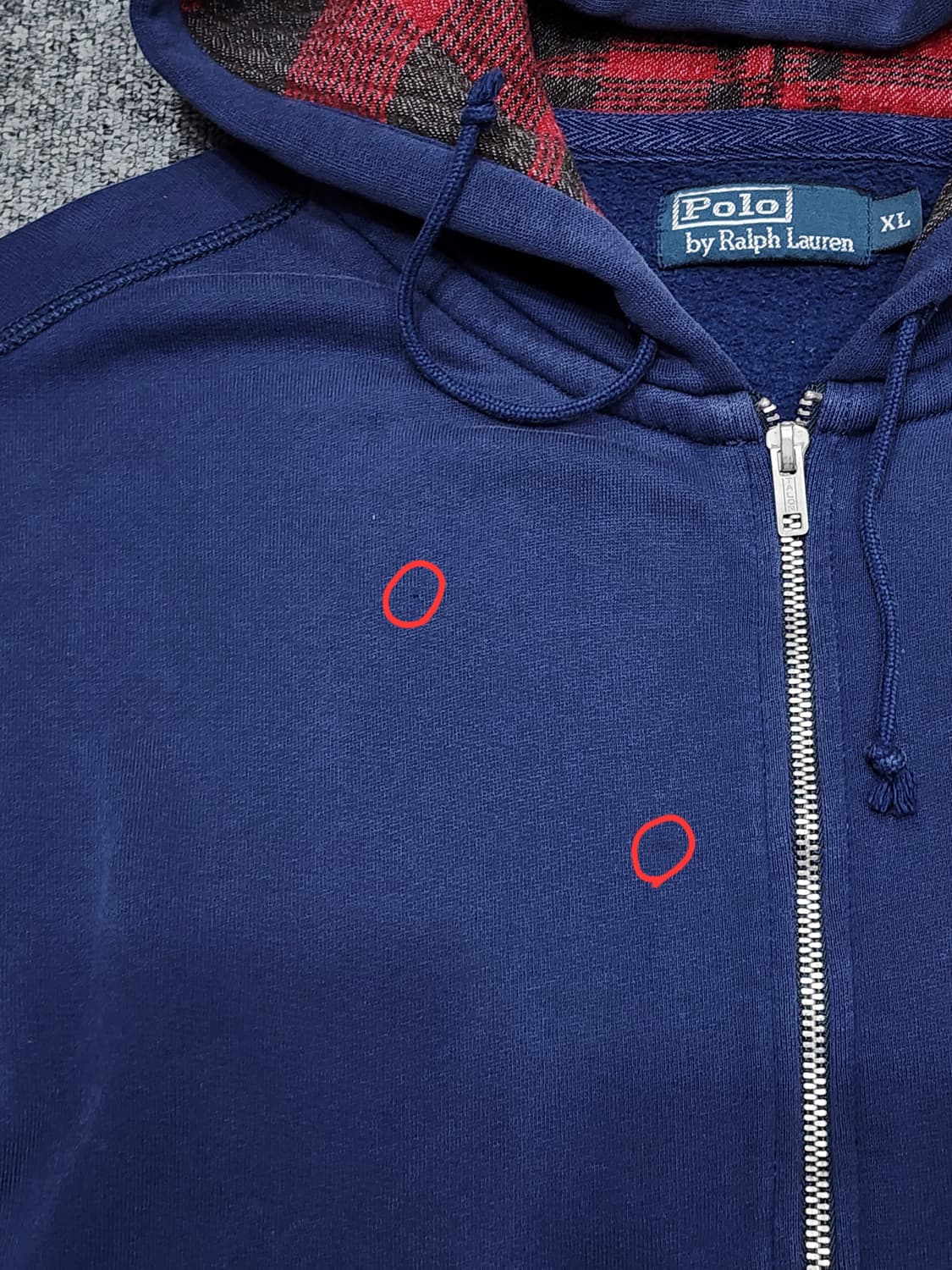 폴로 랄프로렌 빈티지 레드포니 후드집업 XL 상품이미지6