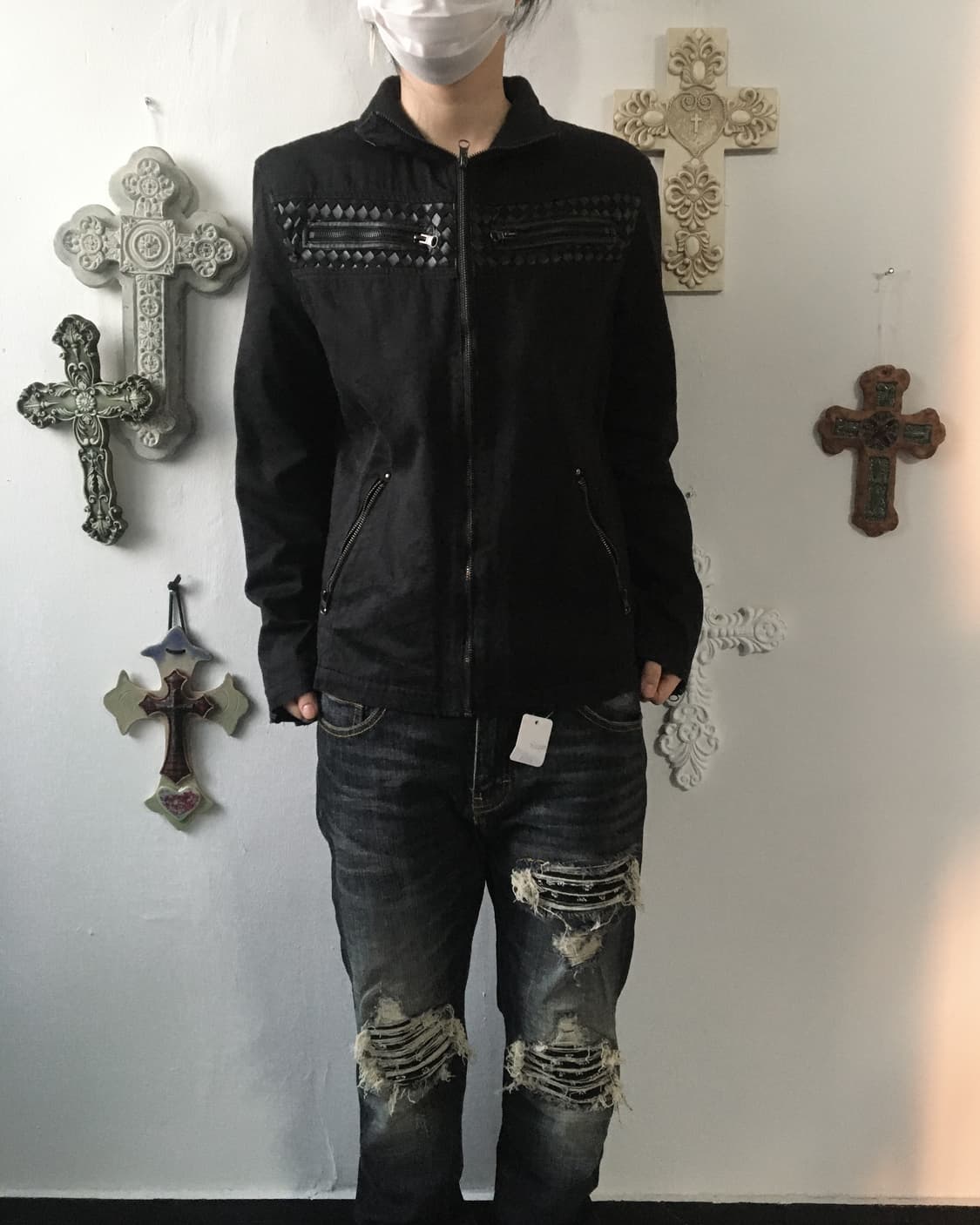 Point high neck jacket 상품이미지7