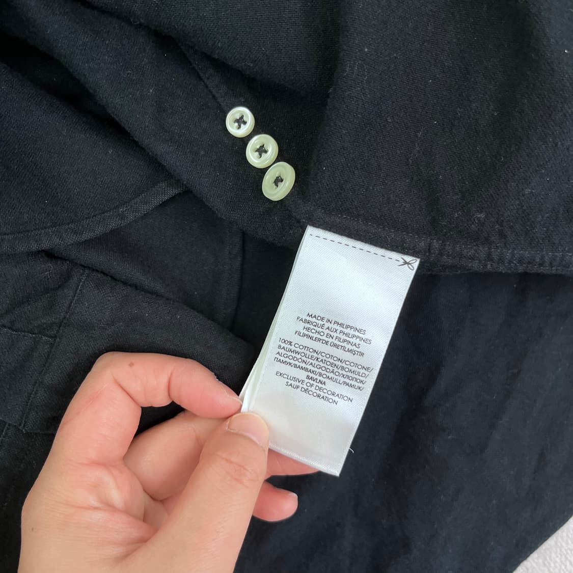 100 폴로랄프로렌 신형 코튼 블랙 와이셔츠 상품이미지7