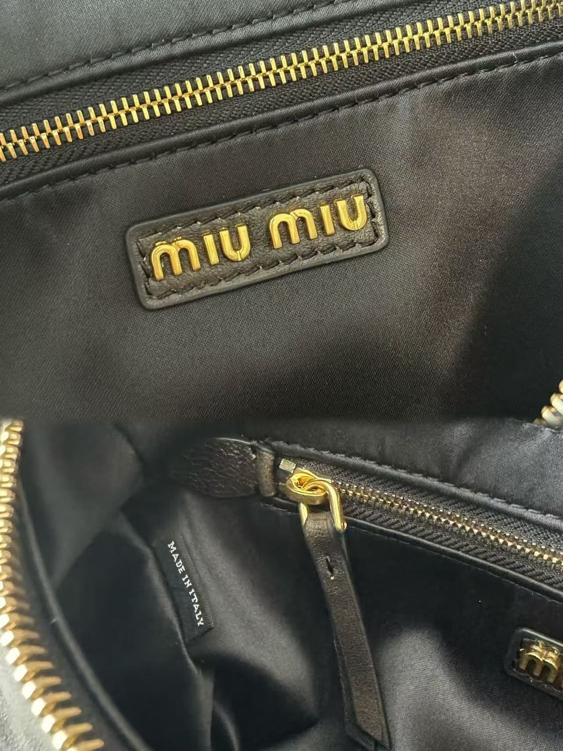 미우 미우 나파 레더 호보백 블랙 5BC146 상품이미지6