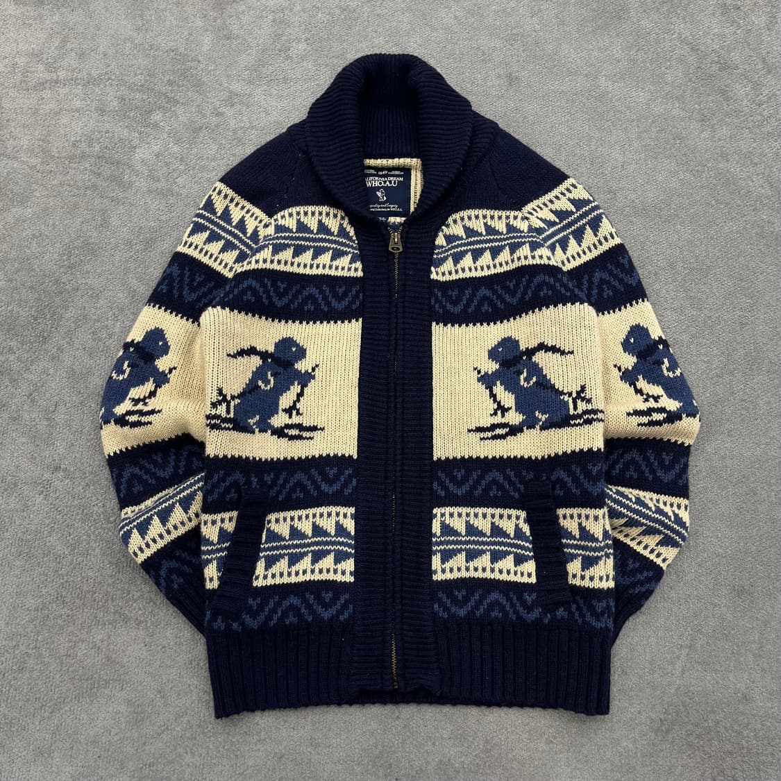 M 후아유 노르딕 코위찬 숄카라 헤비니트집업 상품이미지1