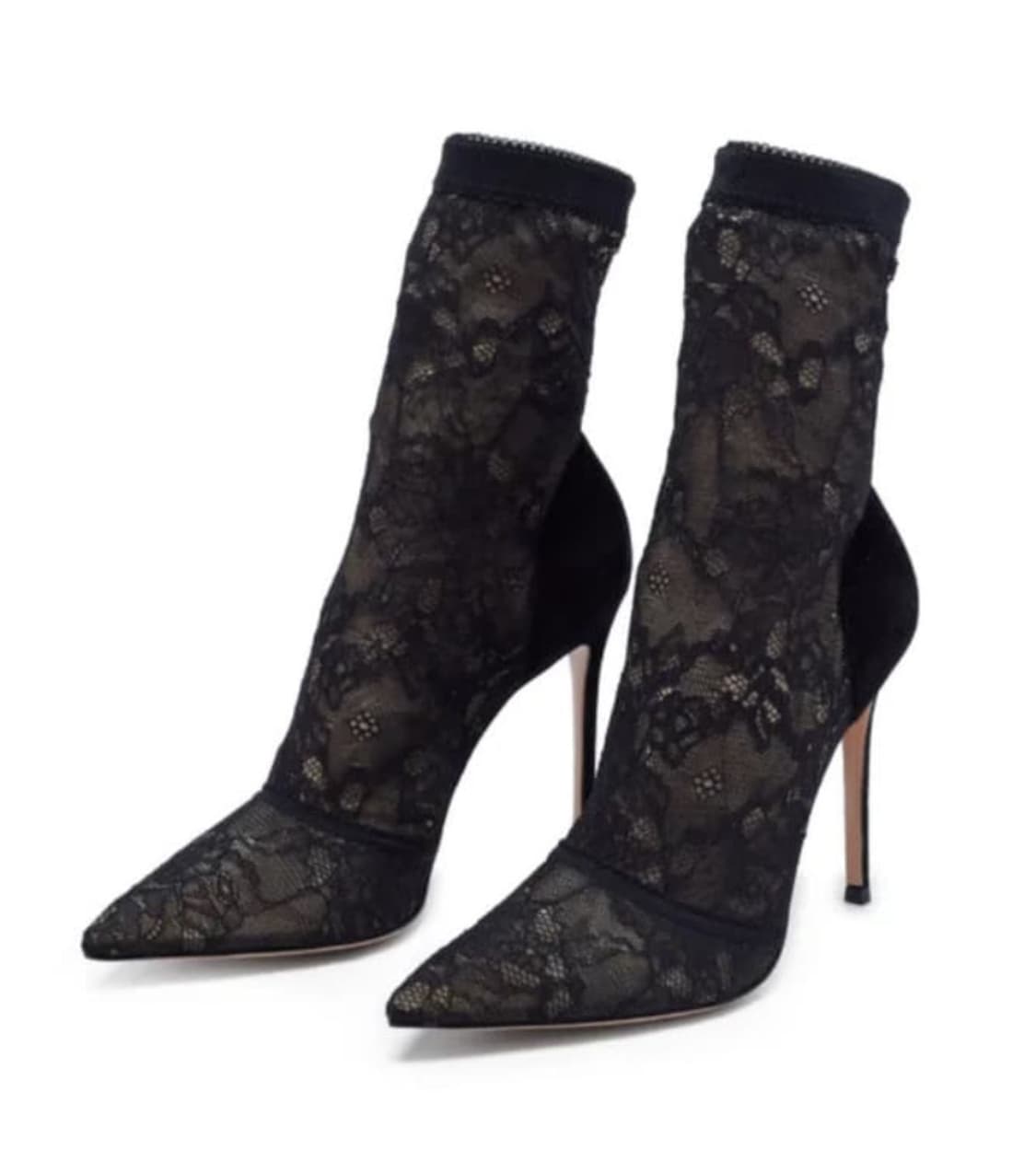 GIANVITO ROSSI 지안비토 로시 레이스 앵클 부츠 상품이미지1