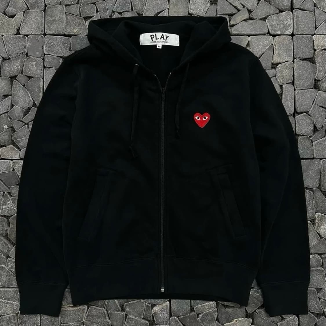 꼼데가르송 블랙 후드집업 상품이미지1