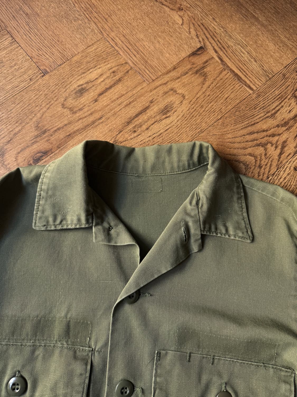 [M]70's 오리지널 U.S ARMY OG-507 밀리터리 셔츠 상품이미지2