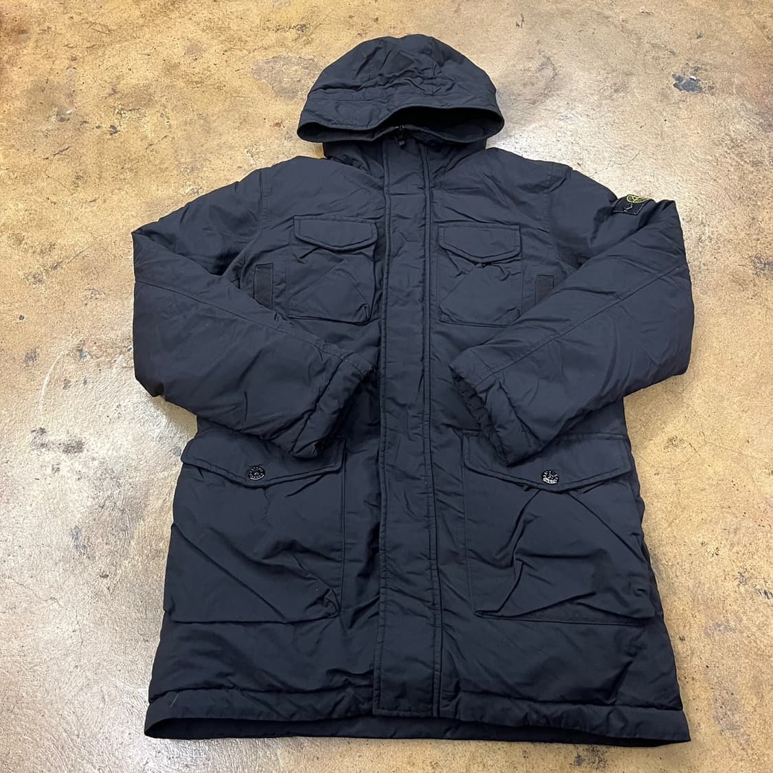 [정품/100] 스톤아일랜드 블랙 패딩 점퍼 후드 b10 상품이미지2