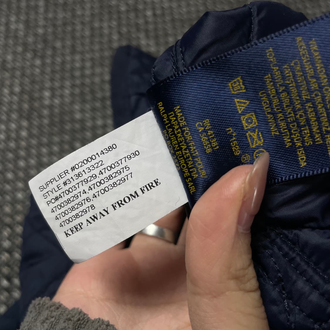 폴로랄프로렌 키즈 네이비 멀티포켓 퀄팅 경량 패딩 조끼 M(8-10) 상품이미지8