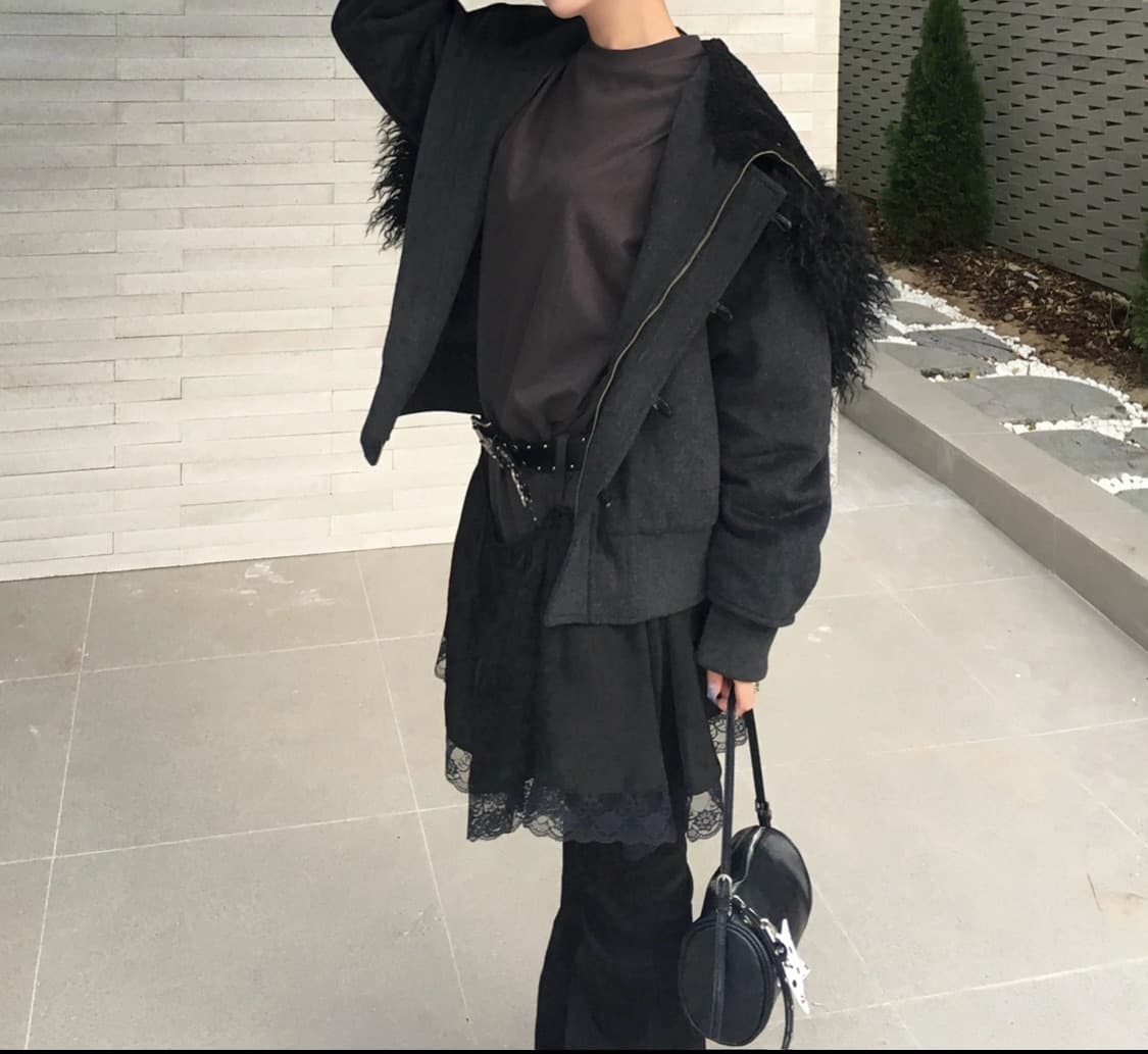 LCDC 레이스 트림 저지 드레스 상품이미지5