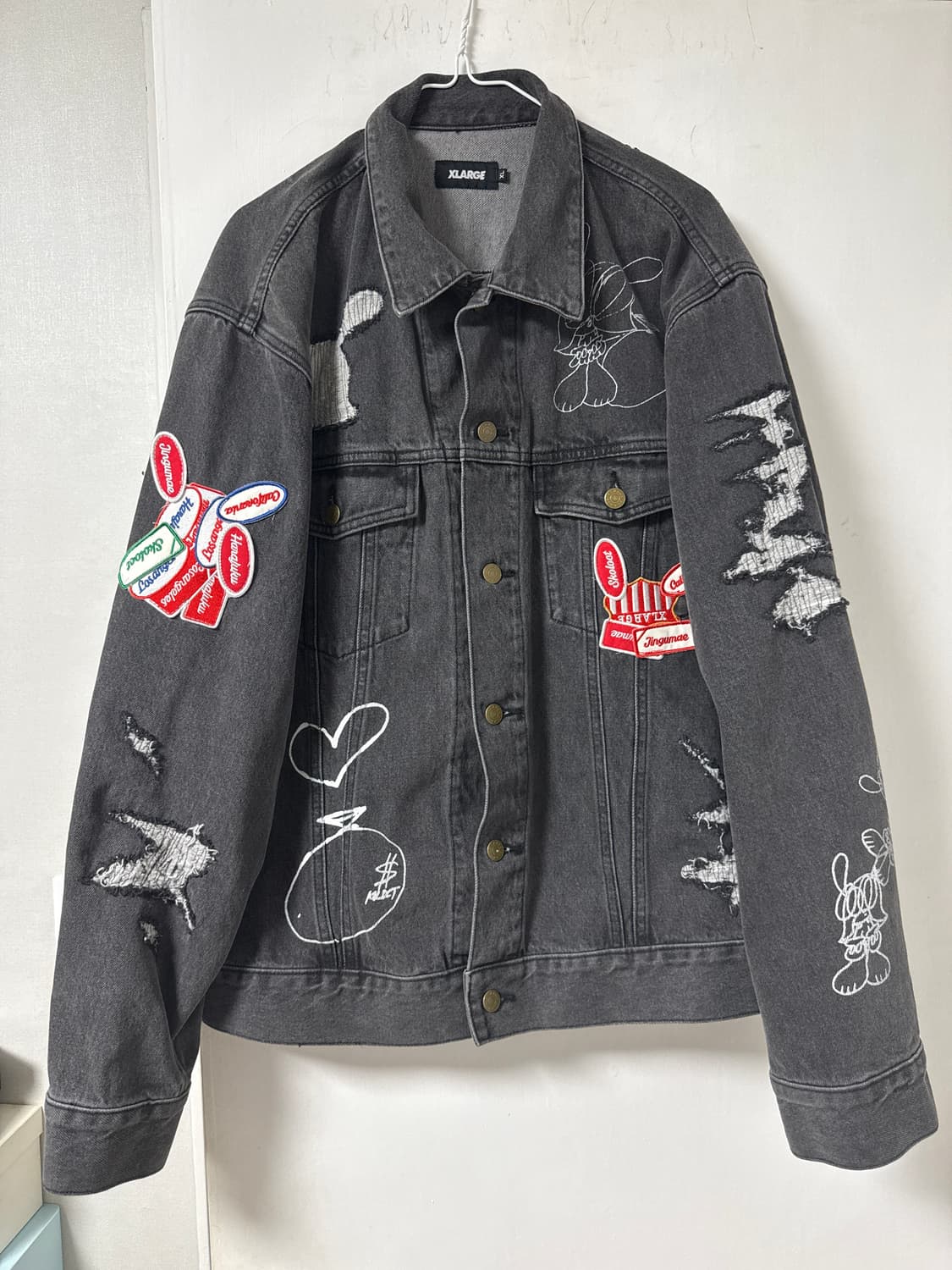 XLARGE  x SKOLOCT  Graffiti DENIM JACKET 상품이미지3
