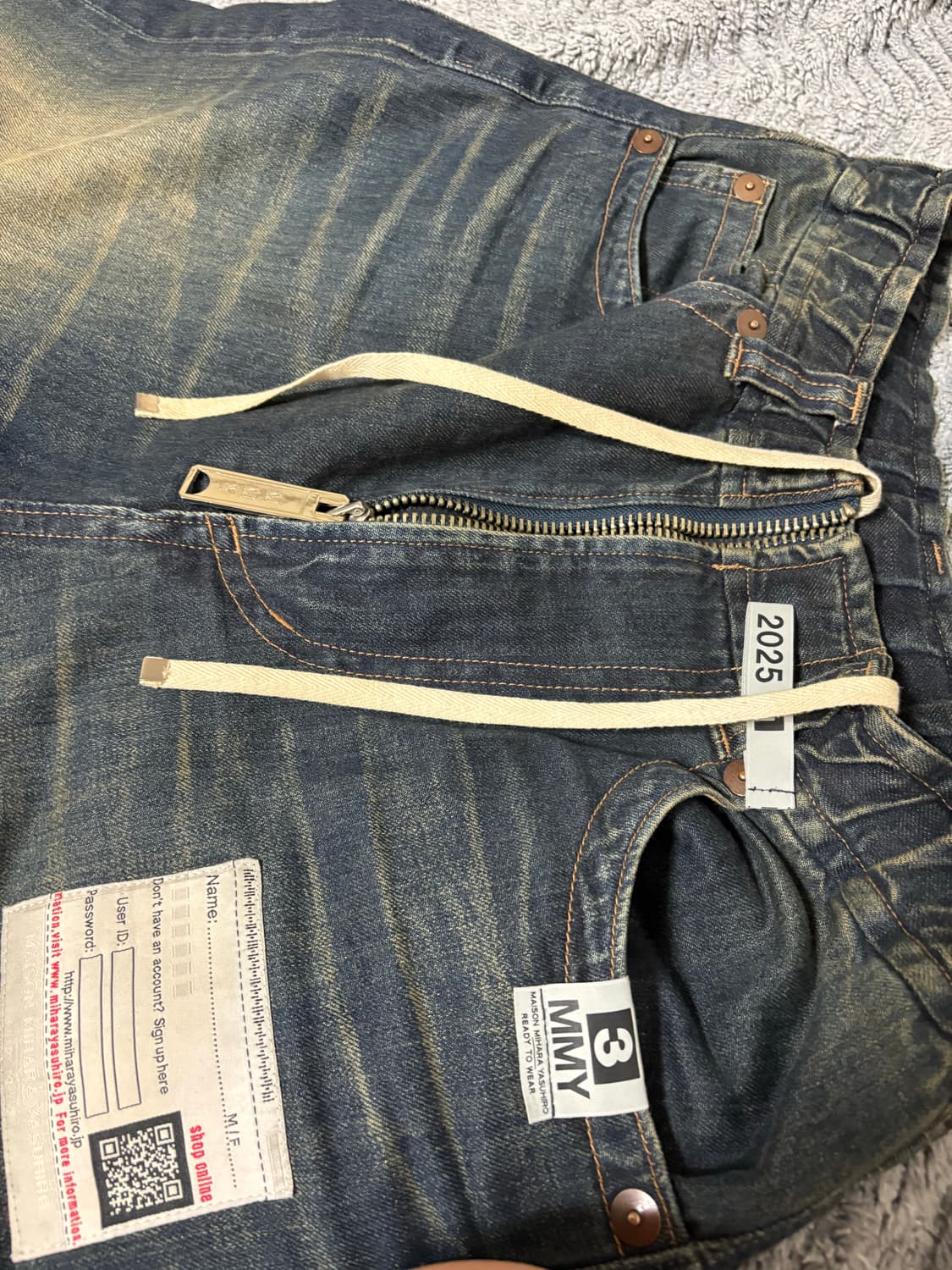 메종 미하라 야스히로 와이드 데님 팬츠 네이비 상품이미지3