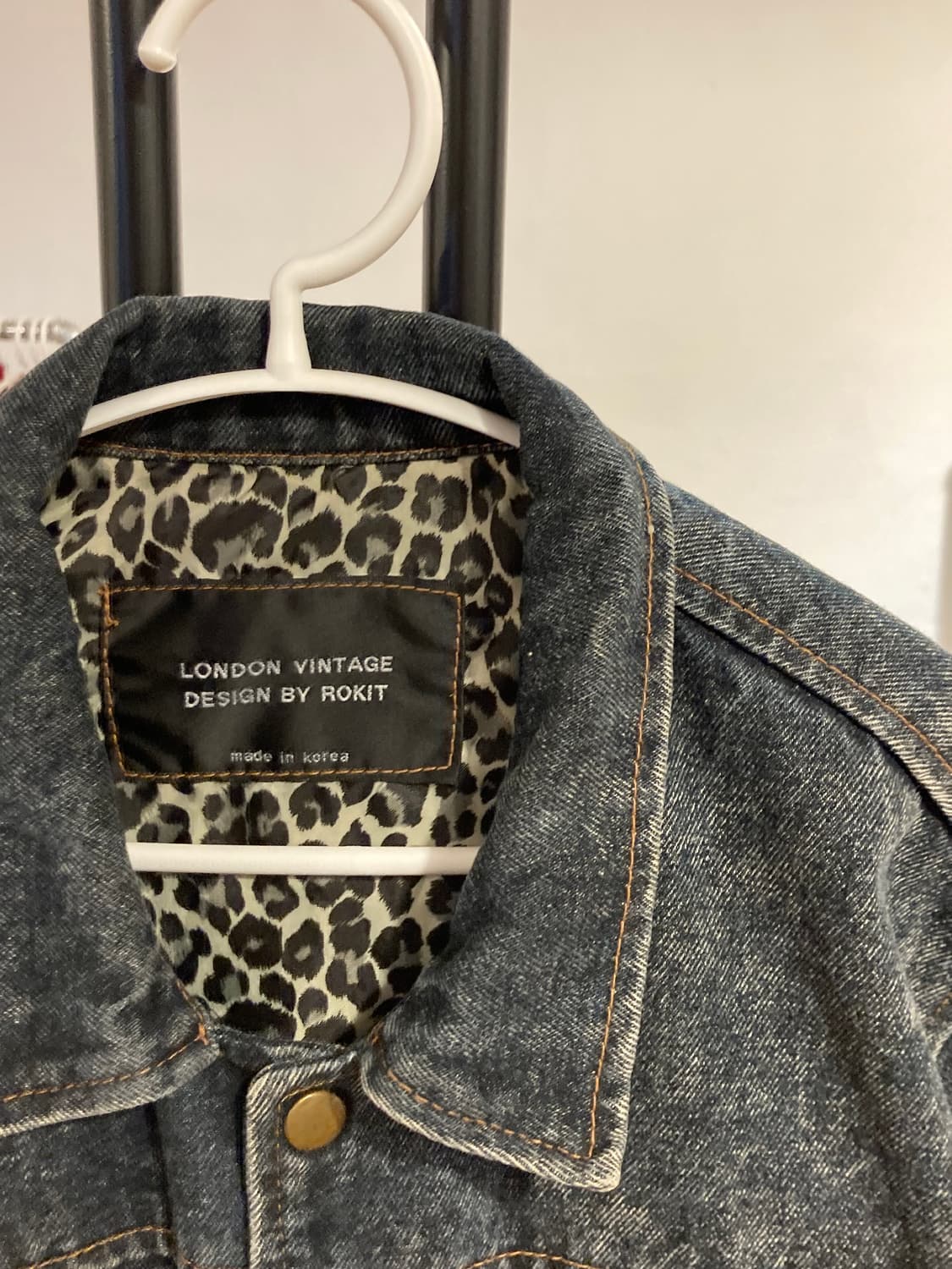 빈티지 워싱 블랙 데님 자켓 상품이미지7