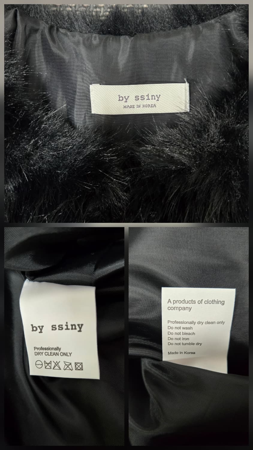 바이씨니 by ssiny 블랙 크롭 퍼 자켓 상품이미지10
