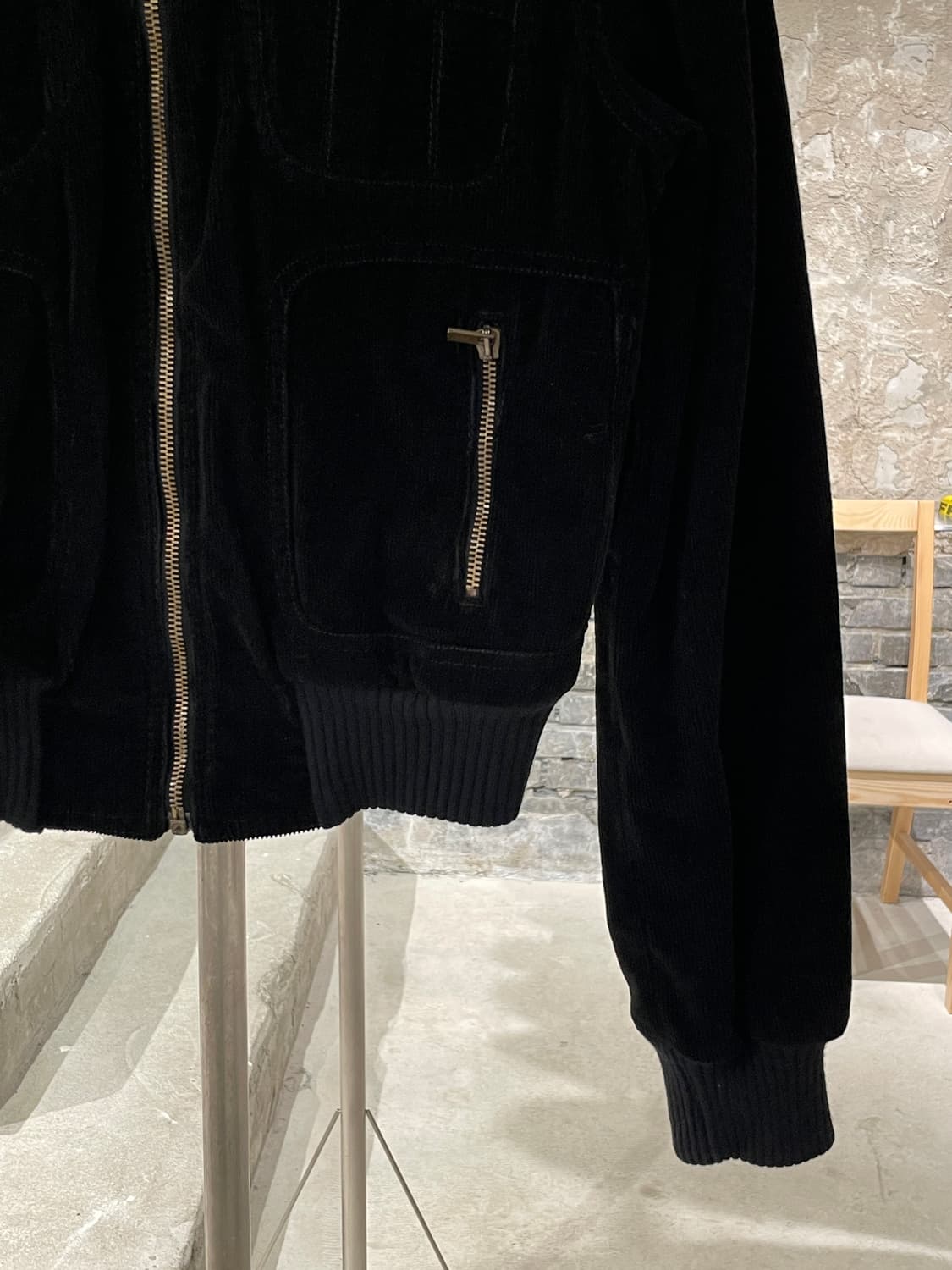 씨 바이 끌로에 블랙 유틸리티 코듀로이 봄버 자켓 상품이미지5