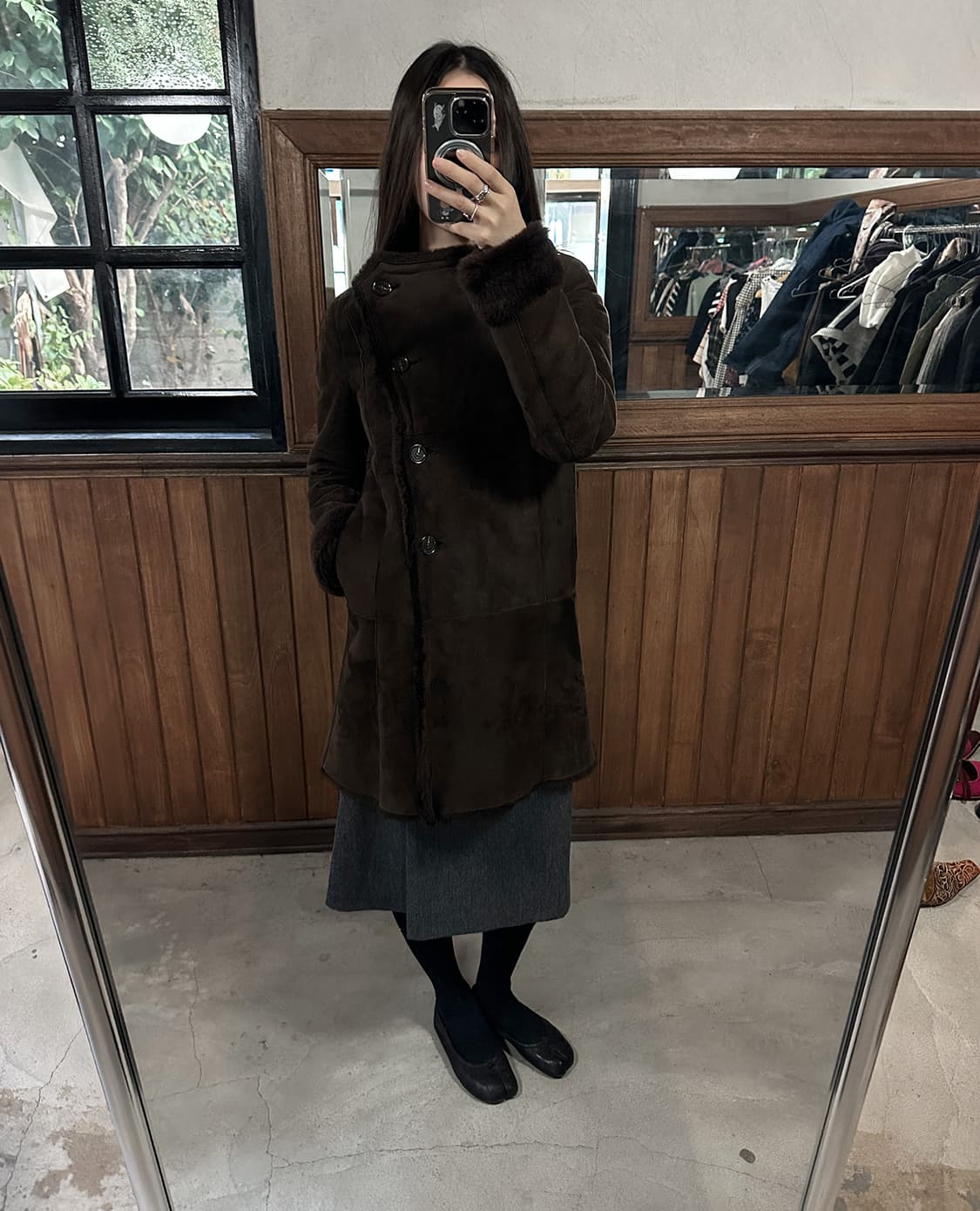 SPICK AND SPAN NOBLE brown suede coat 상품이미지4