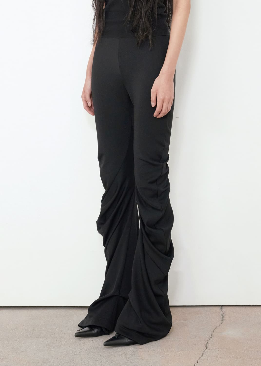 보헤미안서울 MESSY DRAPE LEGGINGS, BLACK 상품이미지2