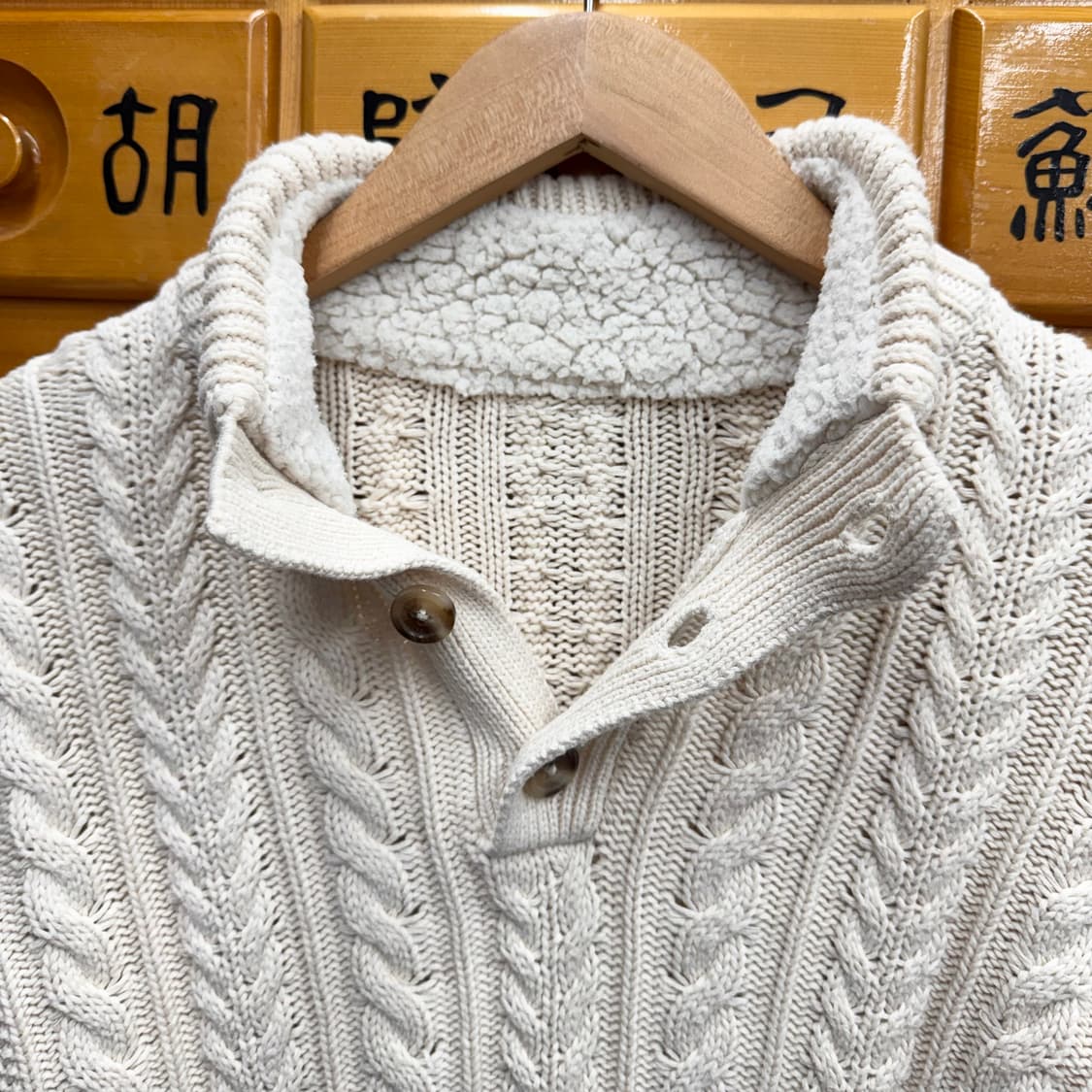 갭 GAP 우먼스 케이블 헨리넥 니트 (S)   상품이미지5