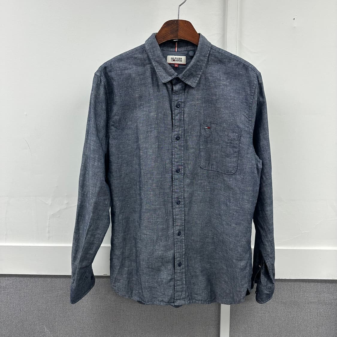 타미힐피거 부드러운 코튼 린넨 셔츠 남방 XL사이즈 상품이미지1